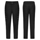 PUNK RAVE Men's Punk Eyelets Skull Button Pants