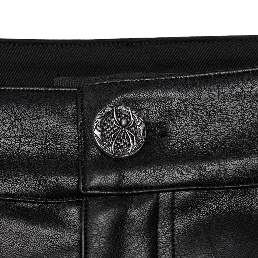 PUNK RAVE Herren Punk Kunstlederhose