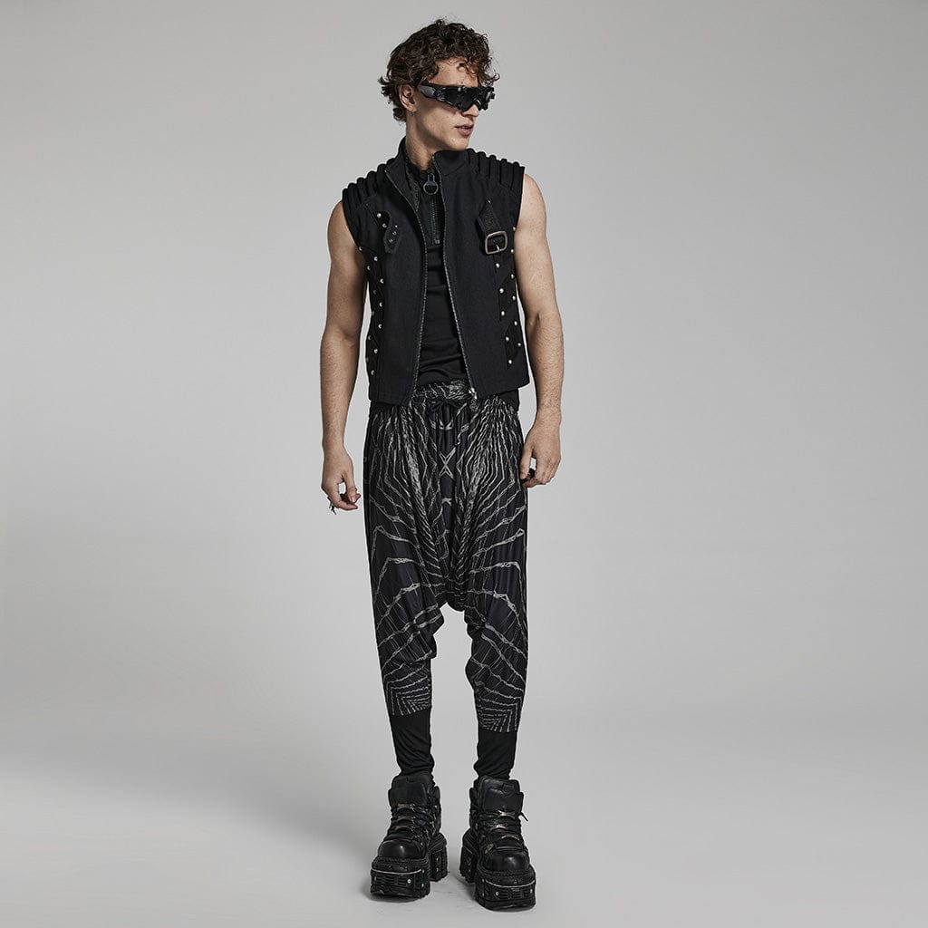 PUNK RAVE Herren-Schlupfhose mit Punk-Halo-Print