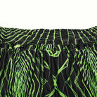 PUNK RAVE Men's Punk Halo Printed Sagging Pants Black-green