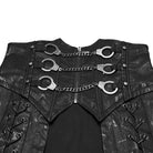PUNK RAVE Men's Punk Handcuffs Lace-up High-waisted Skirt