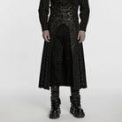 PUNK RAVE Men's Punk Handcuffs Lace-up High-waisted Skirt