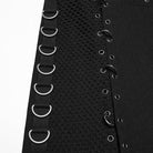 PUNK RAVE Men's Punk Irregular Lace-up Mesh Splice Kilt