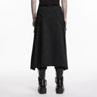 PUNK RAVE Men's Punk Lace-up Chained Zip Skirt