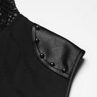 Men's Punk Lace-up Patchwork Hooded Tank Top Black - Punk Design