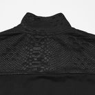PUNK RAVE Men's Punk Lace-up Zipper Turtle Neck Long Sleeve Top