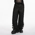 PUNK RAVE Men's Punk Layered Strappy Pants