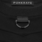PUNK RAVE Men's Punk Mesh Splice Short Sleeved Top