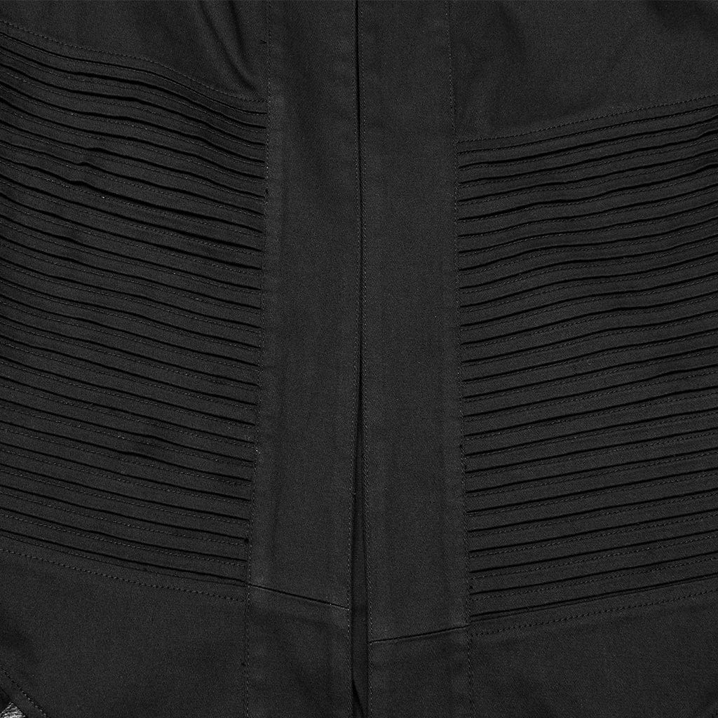 Cappotto con cappuccio plissettato punk da uomo PUNK RAVE con cinturino con fibbia