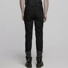 PUNK RAVE Men's Punk Pleated Mesh Splice Pants