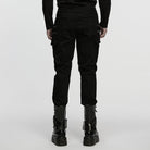 PUNK RAVE Men's Punk Pleated Rivet Pants