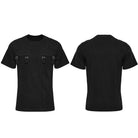 PUNK RAVE Men's Punk Pocket Denim T-shirt