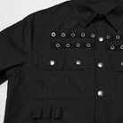 PUNK RAVE Men's Punk Pocket Eyelet Shirt