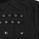 PUNK RAVE Men's Punk Pocket Eyelet Shirt