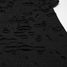 PUNK RAVE Men's Punk Ripped Mesh Splice Strap T-shirt