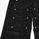PUNK RAVE Men's Punk Ripped Straight Pants