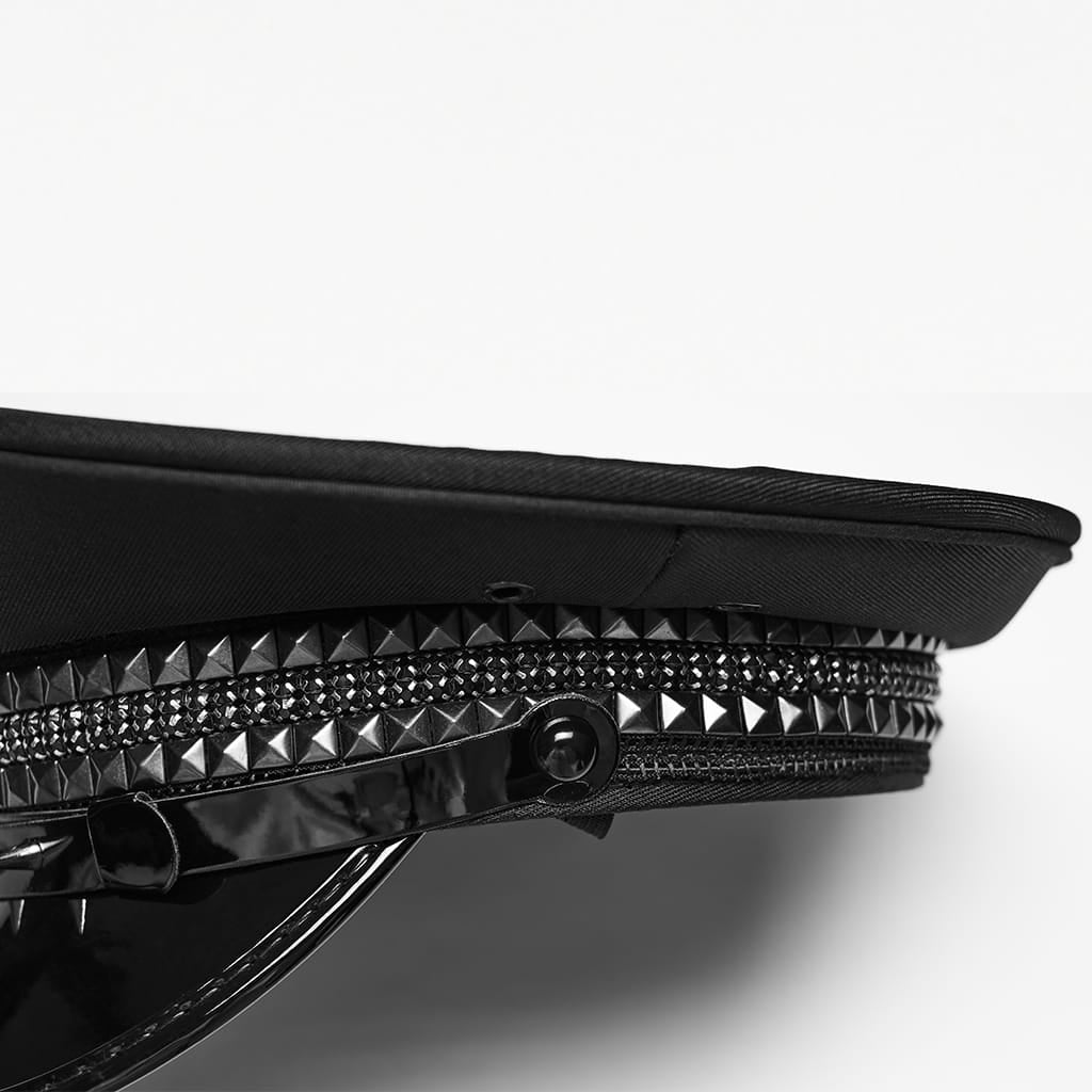 PUNK RAVE Men's Punk Rivet Eyelet Hat