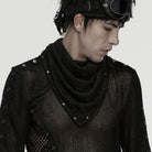 PUNK RAVE Men's Punk Rivet Ripped Bandana