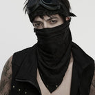 PUNK RAVE Men's Punk Rivet Ripped Bandana