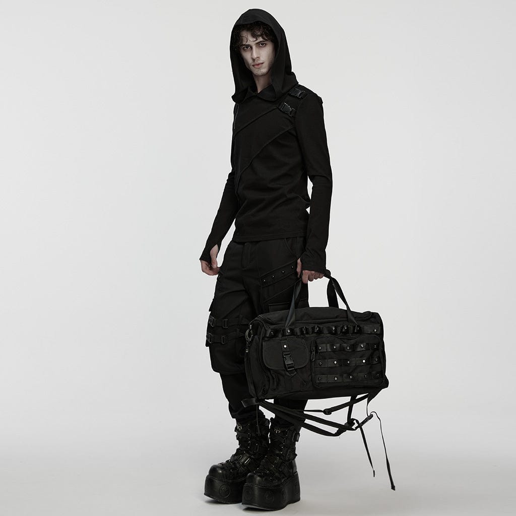 Borsa con cerniera e fibbia con cinturino a rivetto punk da uomo PUNK RAVE