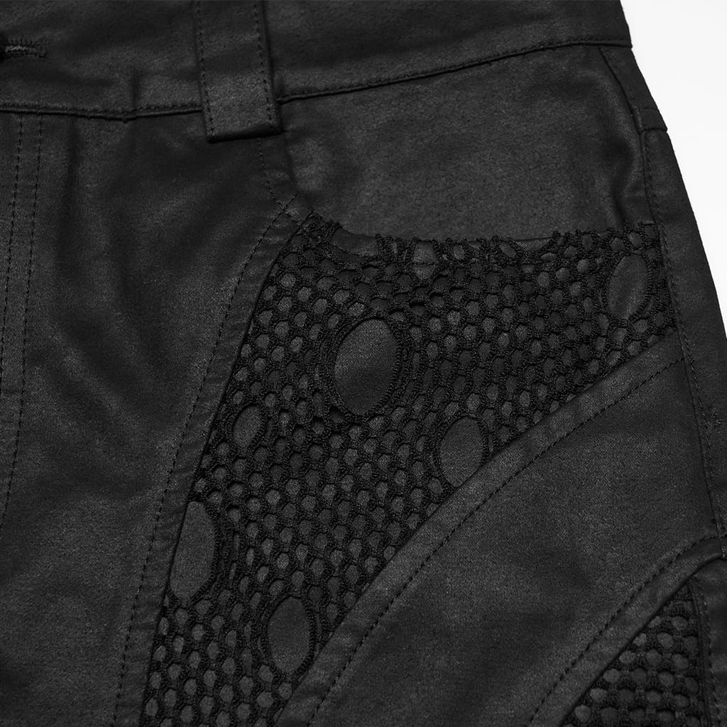 Pantaloncini minimalisti da uomo PUNK RAVE con rivetti punk