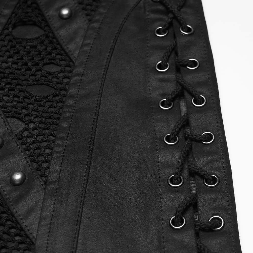 PUNK RAVE Męskie szorty Punk Rivets Minimalist