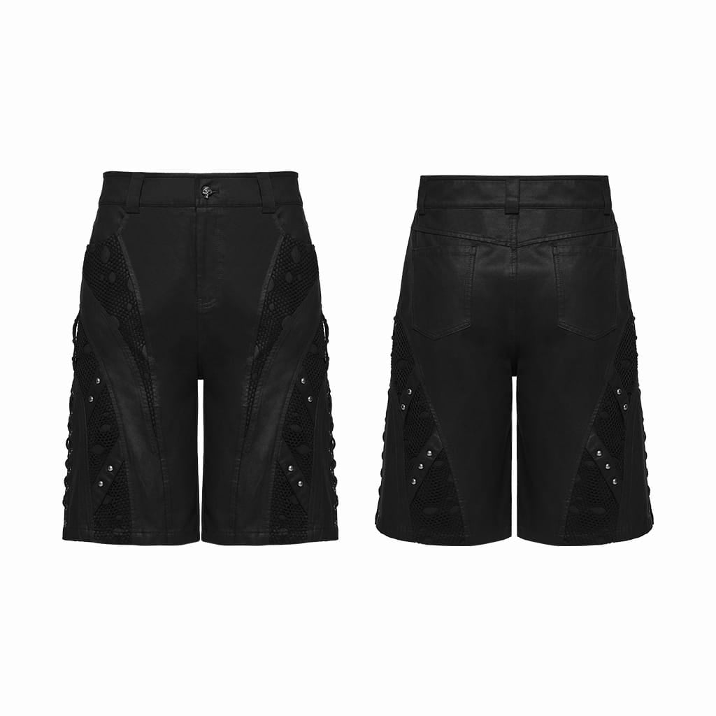 Pantaloncini minimalisti da uomo PUNK RAVE con rivetti punk