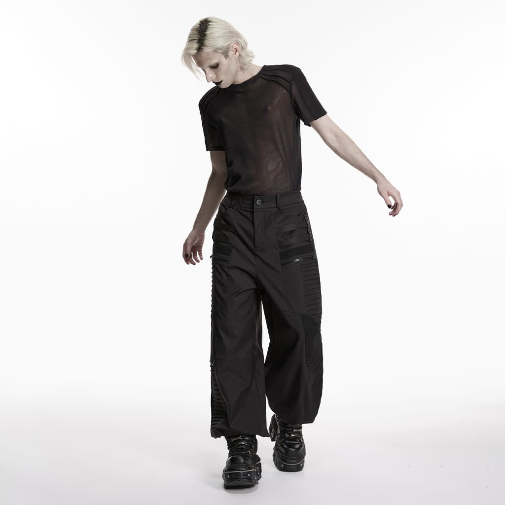 PUNK RAVE Men's Punk Sheer Shirt