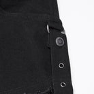PUNK RAVE Men's Punk Skull Button Raw Edge Loose Pants with Detachable Leg Sleeve