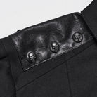 PUNK RAVE Men's Punk Skull Embossed Button Turn-down Collar Long Sleeve Shirt