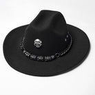 PUNK RAVE Men's Punk Skull Eyelet Hat
