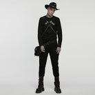PUNK RAVE Men's Punk Skull Eyelet Hat
