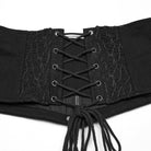 PUNK RAVE Men's Punk Skull Mesh Splice Lace-up Girdle