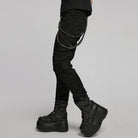 PUNK RAVE Men's Punk Skull Multi-layered Pants Chain