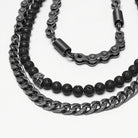 PUNK RAVE Men's Punk Skull Multi-layered Pants Chain