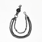 PUNK RAVE Men's Punk Skull Multi-layered Pants Chain