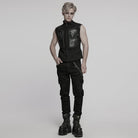 PUNK RAVE Men's Punk Skull Multi-layered Pants Chain