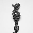 PUNK RAVE Men's Punk Snake&Skull Layered Pant Chain