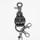 PUNK RAVE Men's Punk Spider Barbed Chain Keychain