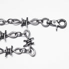 PUNK RAVE Men's Punk Spider Barbed Chain Keychain