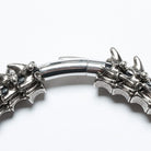 PUNK RAVE Men's Punk Spine Magnetic Buckle Choker