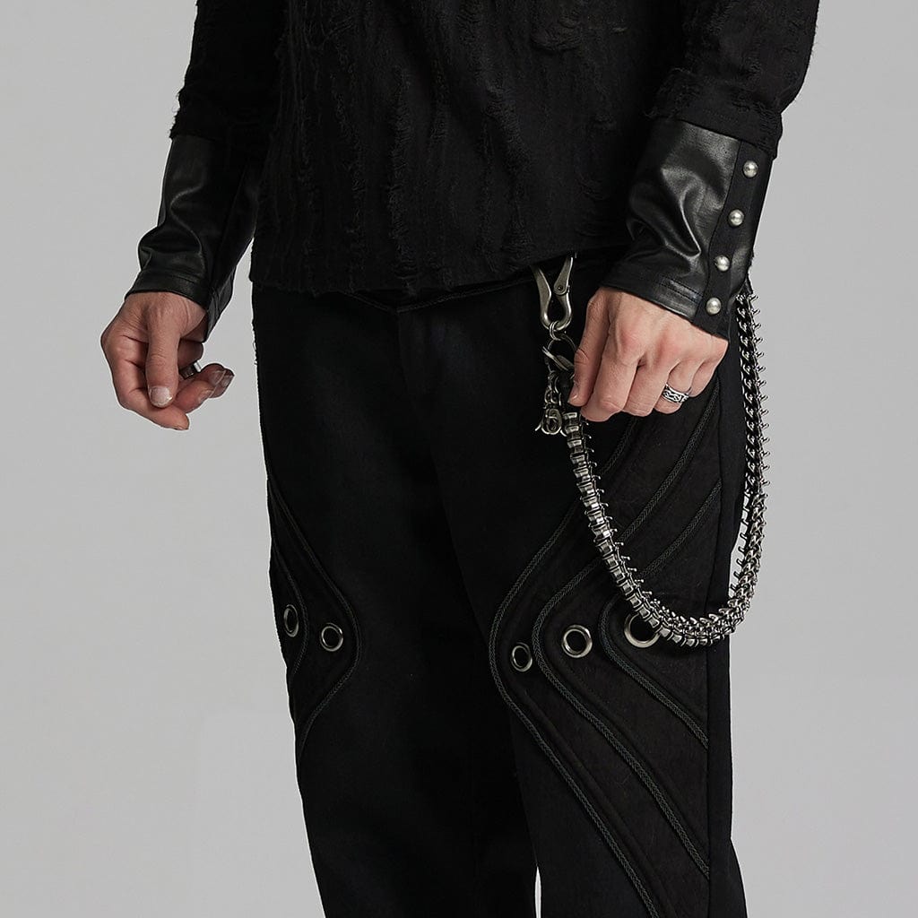 PUNK RAVE Men's Punk Spine Pendant Waist Chain