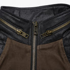PUNK RAVE Men's Punk Stand Collar Strap Vest Coffee
