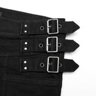 PUNK RAVE Men's Punk Straps Slim Fitted Straight Leg Jeans