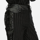 PUNK RAVE Men's Punk Striped Patchwork Pants