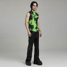 PUNK RAVE Men's Punk Tie-Dye Tank Top