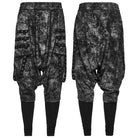 PUNK RAVE Men's Punk Tie-dyed Sagging Pants with Staps