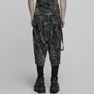 PUNK RAVE Men's Punk Tie-dyed Sagging Pants with Staps