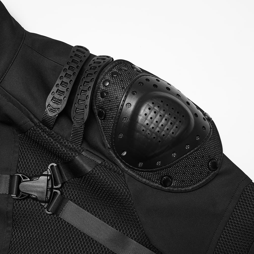 PUNK RAVE - Giacca da uomo punk con zip e collo alto