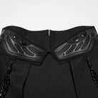 PUNK RAVE Men's Techwear Studded Chain Lace-up Skirt